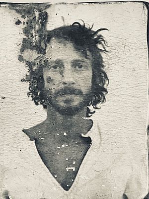 C.K. Williams passport ID photo taken on Greek island of Patmos in 1973