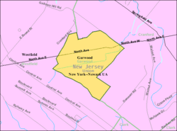 Census Bureau map of Garwood, New Jersey