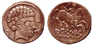 Coins of Arsaos in Navarre Spain 150BCE 100BCE Roman stylistic influence