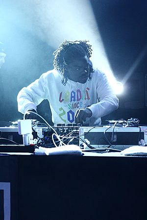 DJ performing with Danny Brown 2014
