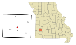 Location of Greenfield, Missouri