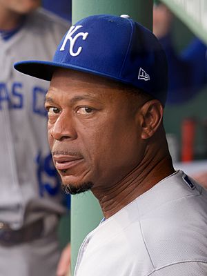 Damon Hollins in the dugout, August 8, 2023 (cropped).jpg