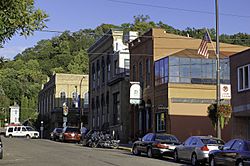 Historic architecture in downtown Hudson, September 2010