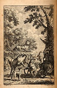 Hayman grignion moore's fables 1744 fable 2