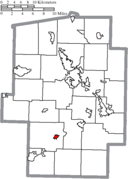 Location of Port Washington in Tuscarawas County