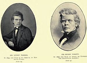 Sir Henry Parkes 1839 & 1856