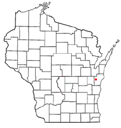 Location of Rockland, Wisconsin