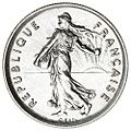 5 French francs Semeuse nickel 1970 F341-2 obverse