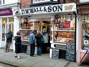 DW Wall - traditional butcher's shop, Ludlow - geograph.org.uk - 1601159