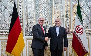 FM Javad Zarif meeting German FM Frank-Walter Steinmeier in Tehran 139411132358146947028224
