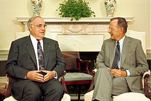 George H. W. Bush and Helmut Kohl