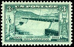 Grand Coulee Dam Issue 3c 1952 issue