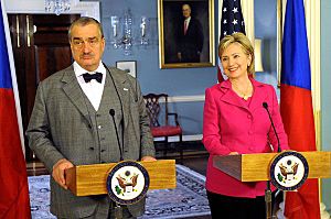 Karel Schwarzenberg and Hillary Clinton