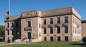 The Mille Lacs County Courthouse in Milaca