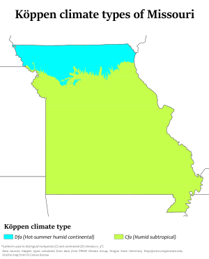 Missouri Köppen