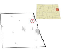 Location of Manvel, North Dakota