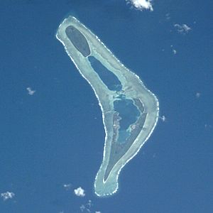 Nanumea atoll from space