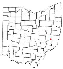 Location of Salesville, Ohio