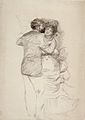 Pierre-Auguste Renoir - Study for 'Dance in the Country', pencil, 1883