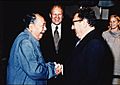 President Gerald Ford and Daughter Susan Watch as Secretary of State Henry Kissinger Shakes Hands with Mao Tse-Tung