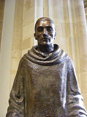 Statue of St Aldhelm in Sherborne Abbey