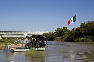 U.S. Customs and Border Protection, Riverine Unit Patrols Rio Grande River Border in Air-Boat