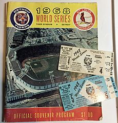 1968 World Series program and tickets