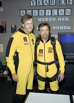 Brit Hume and Chuck Norris