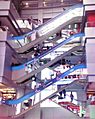Crisscross Layout Escalator in MBK Mall, Bangkok, Thailand