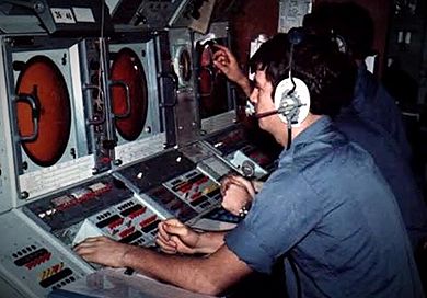 HMS Cardiff (D108) Operations Room