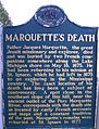 Marquette's Death - Michigan Historical Marker