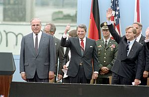 President Ronald Reagan at the Berlin Wall