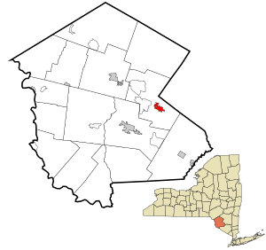 Location of Woodridge in Sullivan County, New York