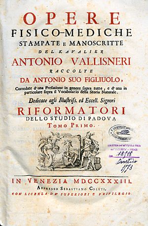 Vallisneri, Antonio – Opere fisico-mediche, 1733 – BEIC 11275832