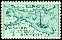Annapolis Tercentenary 3c 1949 issue