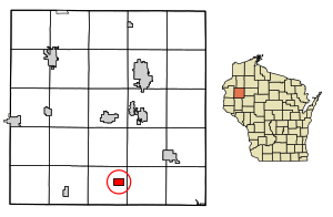 Location of Dallas in Barron County, Wisconsin.