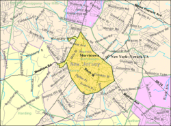 Census Bureau map of Morristown, New Jersey