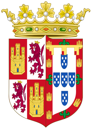 Coat of Arms of Isabella of Portugal, Queen Consort of Castile