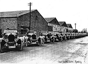 Cubitt Car Factory c.1922 at Great Southern Works, Aylesbury