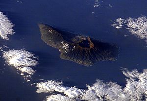 La Palma in Canary Islands - ISS satellite image ISS006-E-29660 - cropped