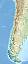Location of Greve Lake in Chile.