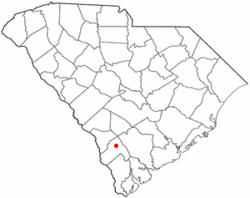 Location of Hampton, South Carolina