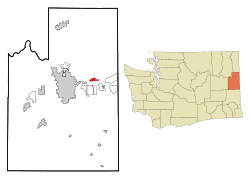 Location of Trentwood, Washington