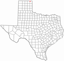 Location of Booker, Texas