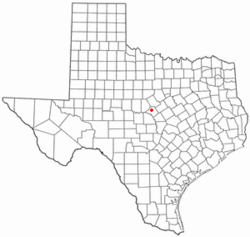Location of Mullin, Texas