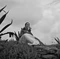 Toni Frissell - Frida Kahlo, seated next to an agave