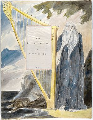 William Blake - The Poems of Thomas Gray, Design 53 The Bard 01