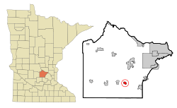 Location of the city of Montrosewithin Wright County, Minnesota
