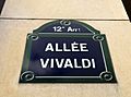 Allée Vivaldi - plaque
