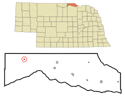 Location of Naper, Nebraska